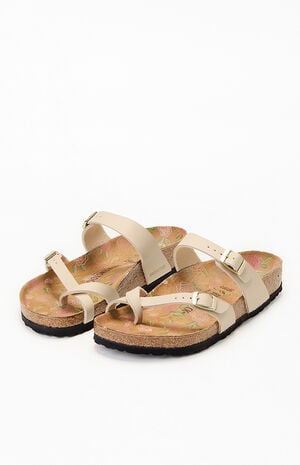 Birkenstock Women's Mayari Printed Footbed Sandal Sandcastle image number 2