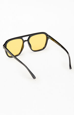 Black & Yellow Parker Aviator Sunglasses image number 2