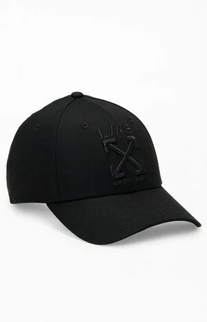 Black Clamp Arrows Strapback Hat image number 1
