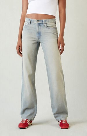 Jordyn Low Rise Straight Leg Jeans Light Blue Wash image number 2