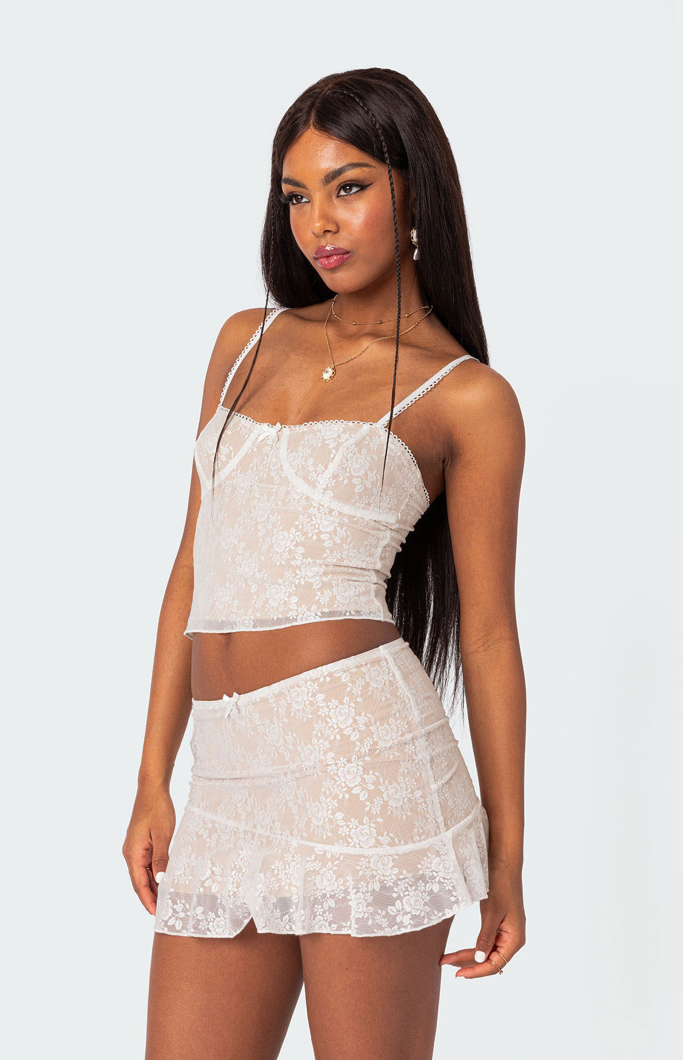 Edikted Maria Lace Cupped Tank Top | PacSun