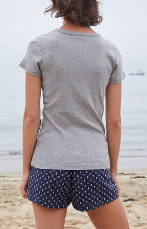 Black Heather Hailie Short Sleeve Top image number 3