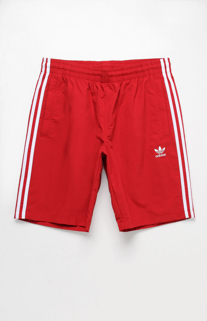 red adidas swim shorts