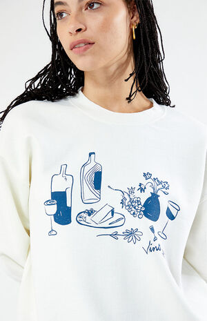 Vino Picnic Crew Neck Sweatshirt image number 2