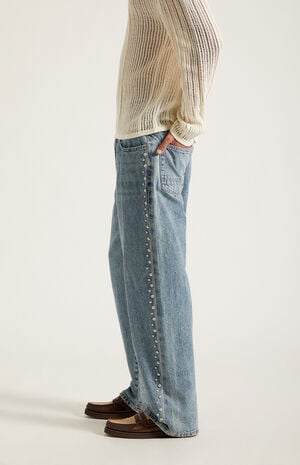 Dylan Baggy Jeans Studded Medium Blue image number 3