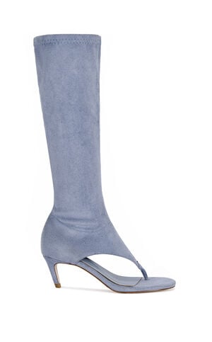 Women's Light Blue Faux Suede Cecile Stiletto Heels image number 1