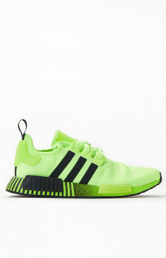adidas Neon Black NMD R1 Shoes PacSun
