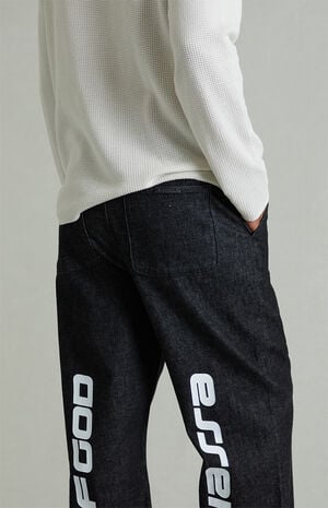 Vintage Black Denim Straight Work Pants image number 5