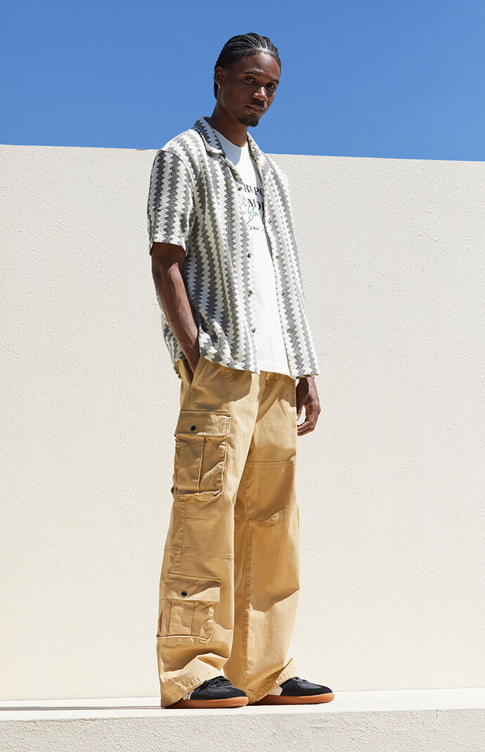 PacSun Cream Extreme Baggy Cargo Pants PacSun
