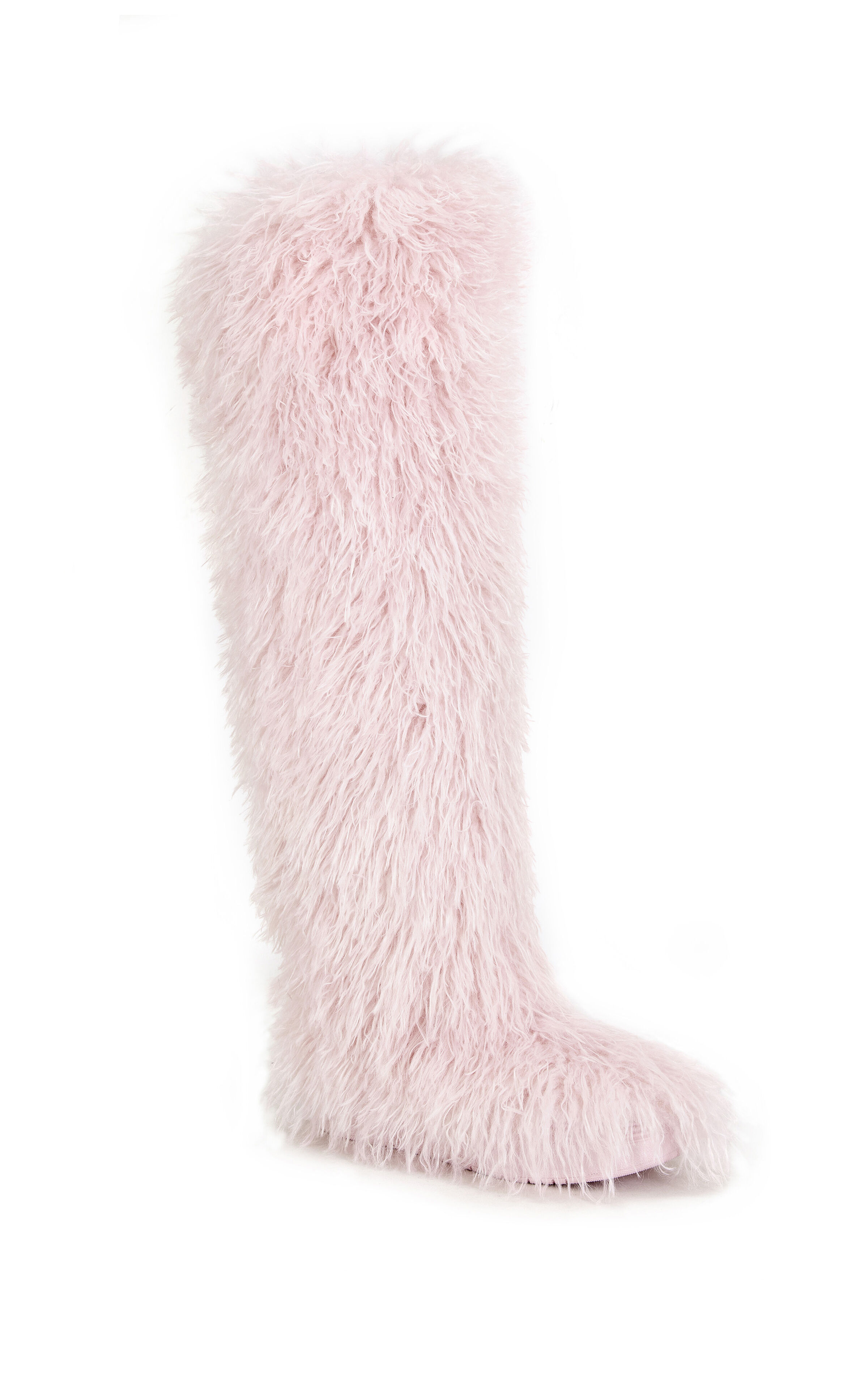 RoseMuse　fur attach stretch long boots AZALEA WANG TEMPLETON PINK POODLE FAUX FUR OVER THE KNEE BOOT – AKIRA