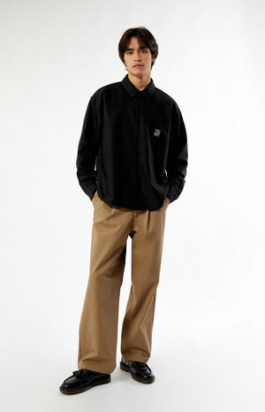 x PacSun Logo Button Up Long Sleeve Shirt image number 5