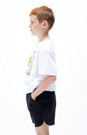 Black Denim Pull On Shorts image number 2