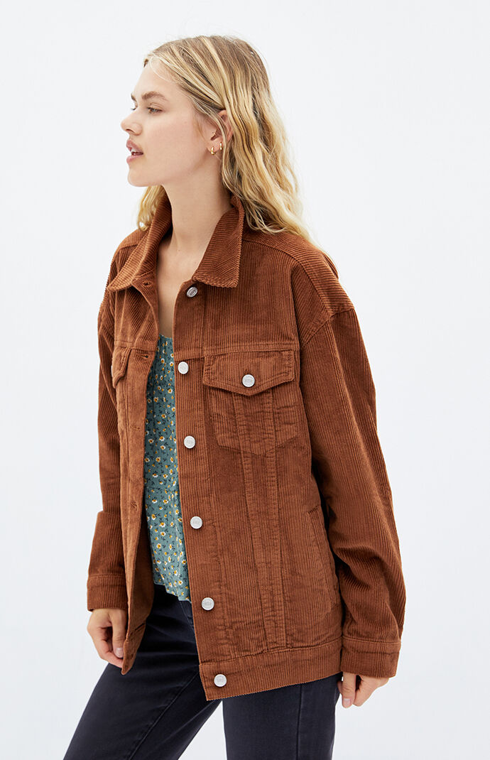 brown corduroy trucker jacket