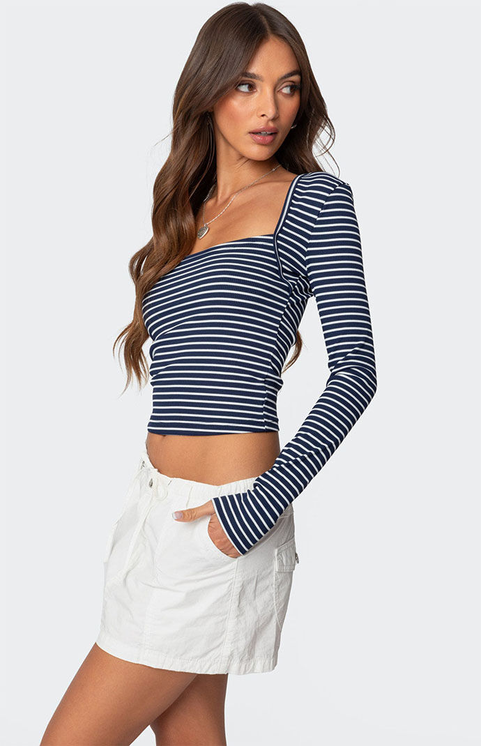 Edikted Alex Striped Top | Pacsun