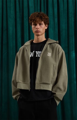 x Pacsun Cropped Full Zip Hoodie