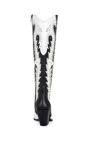 Women's Donovan Black & White Western Boots image number 3