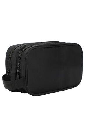 Dual Compartment Black Toiletry Cosmetic Kit image number 3