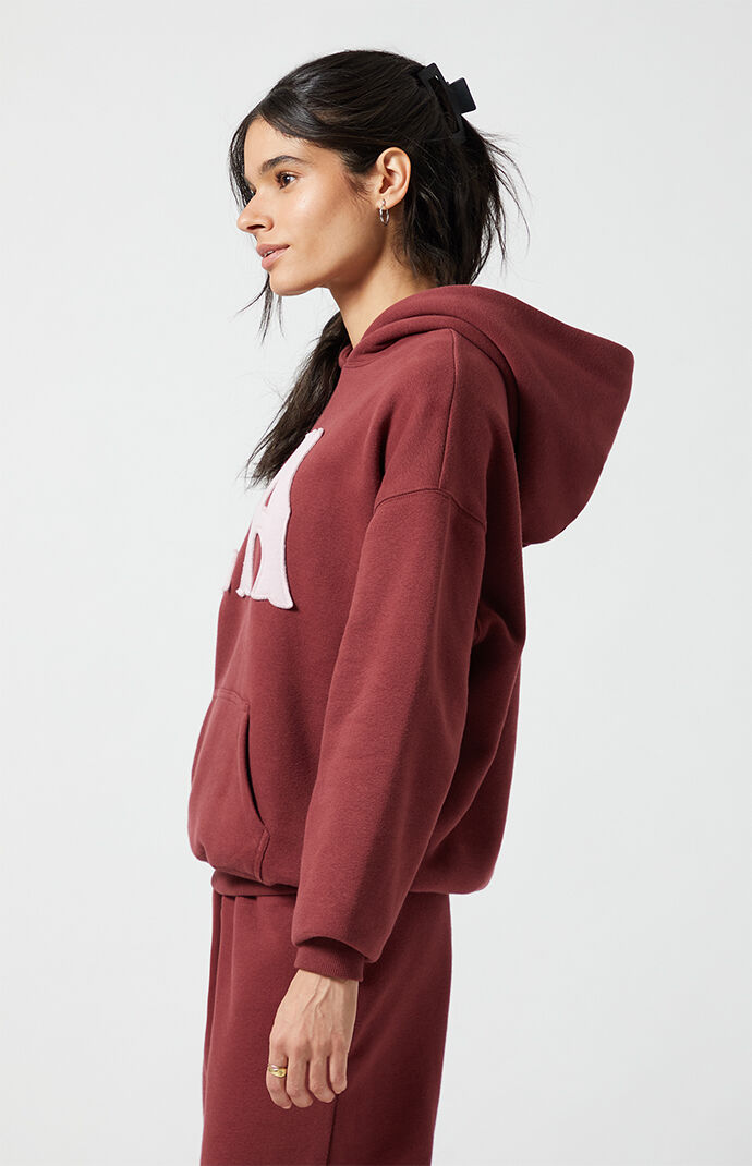 Pacsun Burgundy LA Applique Hoodie