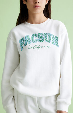 White Crew Neck Sweatshirt image number 4