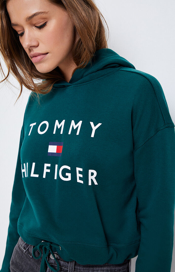 tommy hilfiger cropped hoodie