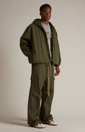 Military Textured Nylon Hooded Jacket image number 6