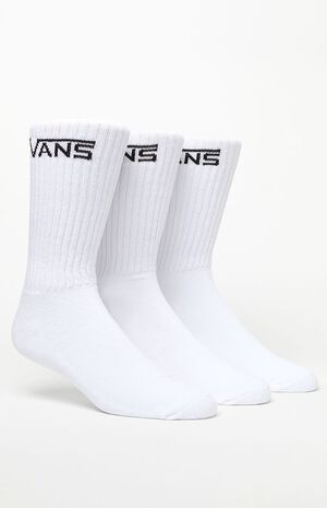White Three-Pack Classic Crew Socks image number 2