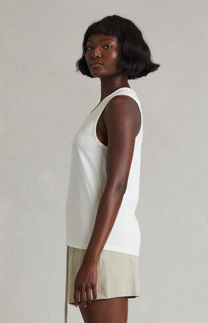 Women's Ivory Classic Tank Top image number 3