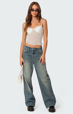 Lidia Sheer Mesh Bra Top image number 1