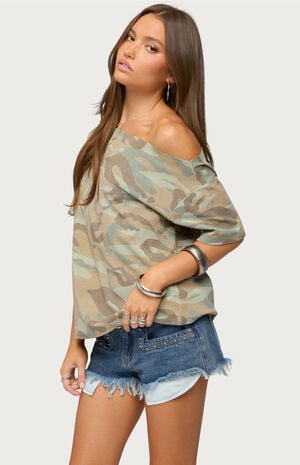 Miltah Camo Off-The-Shoulder Top image number 2