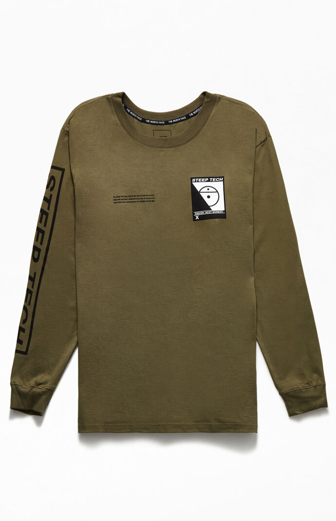 Olive Steep Tech Logo Long Sleeve T-Shirt