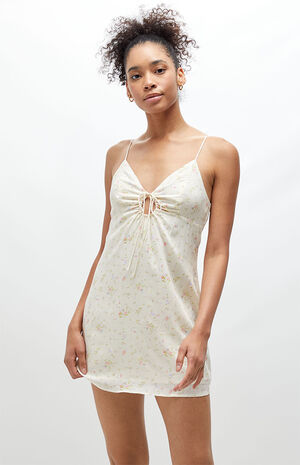 Floral Tie Front Mini Dress image number 1