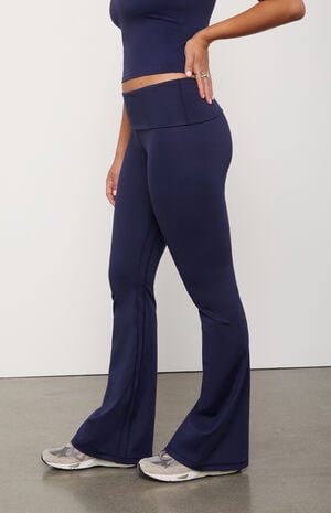 PAC WHISPER Active Fold-Over Waistband Flare Yoga Pants image number 3