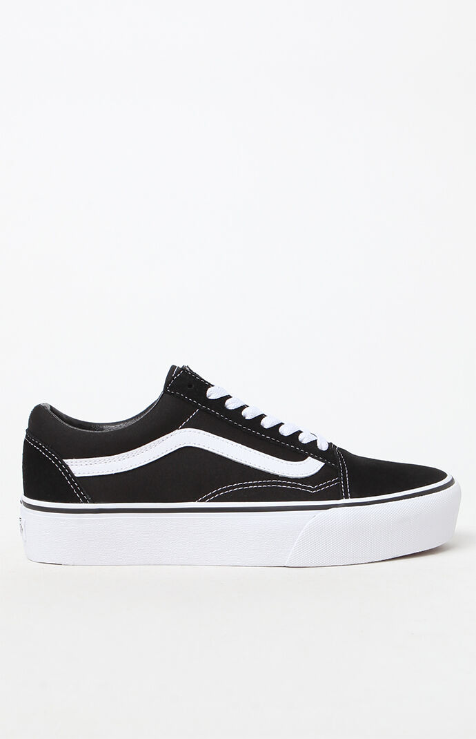 Vans Women s Old Skool Platfrom Black Sneakers PacSun PacSun