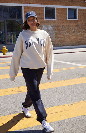 White New York Crew Neck Sweatshirt image number 3