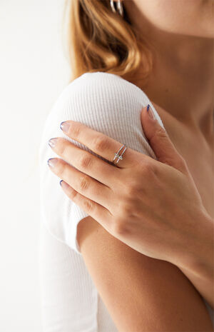 Silver Stacked Ring Pack image number 1