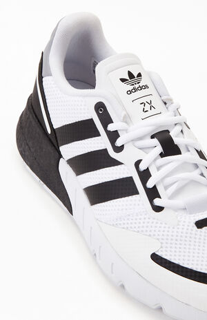 White & Black ZX 1K Boost Shoes image number 6