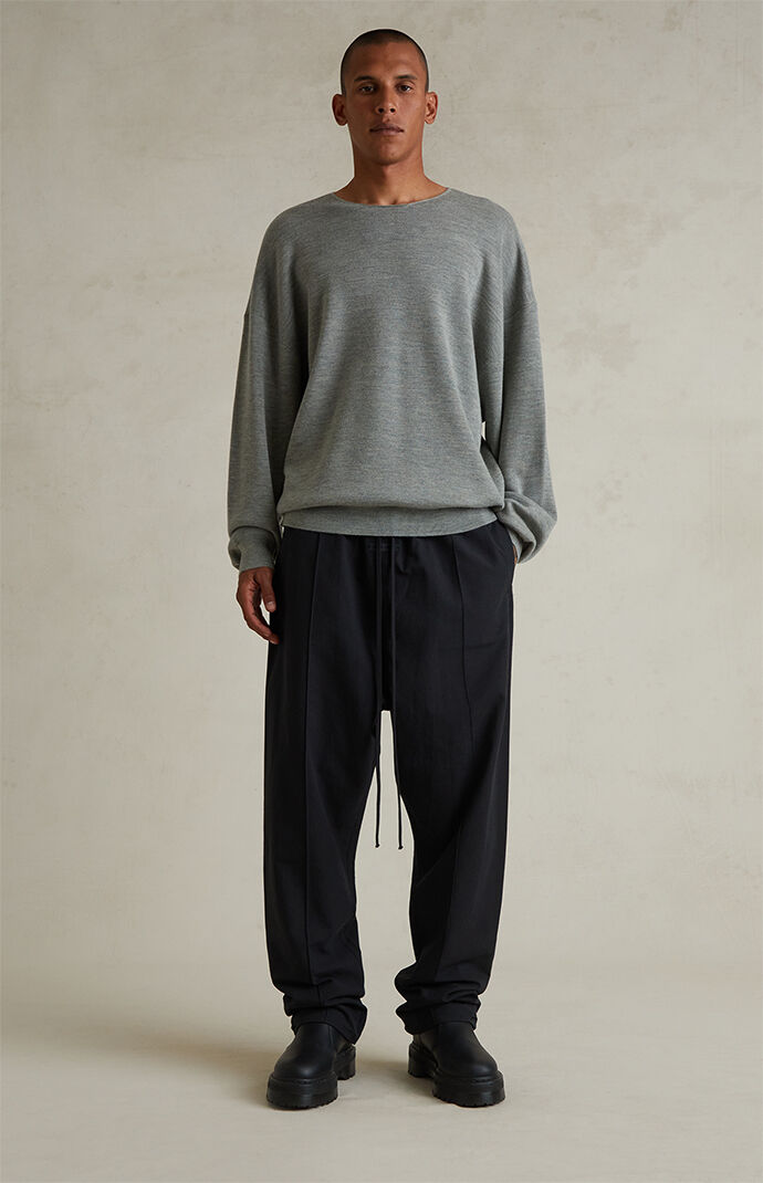 Fear of God ESSENTIALS Jet Black Oxford Relaxed Pants | PacSun