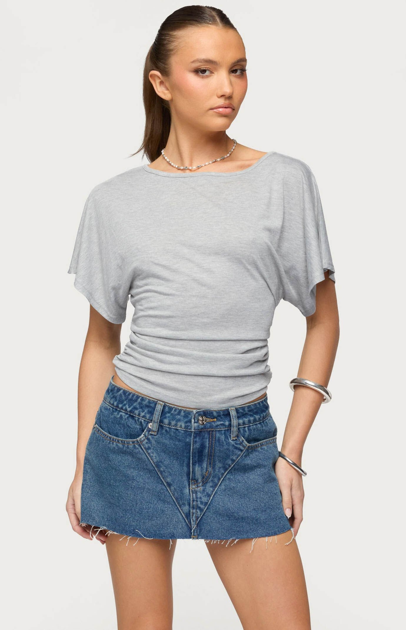 Edikted Abriana Ruched Waist Top