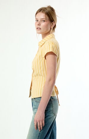 Audrey Button Up Collar Top image number 3