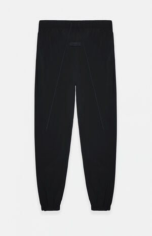 Jet Black Nylon Track Pants image number 6