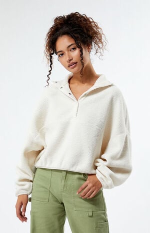 Ski Half Snap Cropped Sweatshirt image number 1