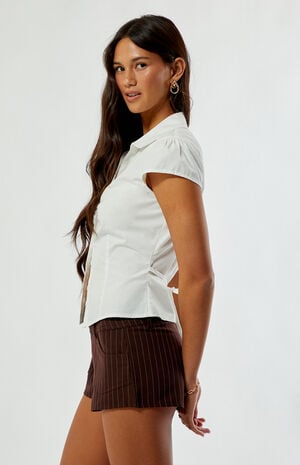 Pinstripe Micro Shorts image number 3