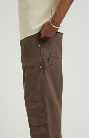 Brown Baggy Carpenter Cargo Pants image number 3