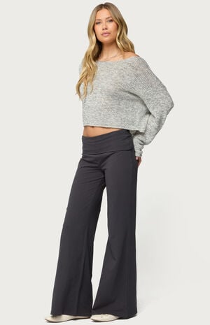 Wide Leg Fold Over Pants image number 4