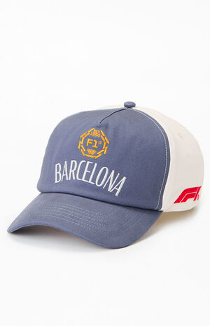 x Pacsun Barcelona Gray Panel Snapback Hat image number 4