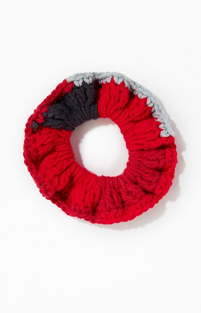 Pacsun Red Knit Hair Scrunchie