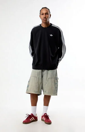 Black Adicolor 3-Stripes Oversized Sweatshirt image number 4
