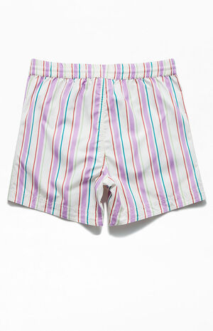 Pink Stripe 15" Swim Trunks image number 2
