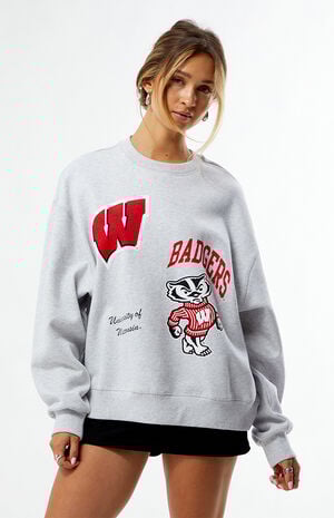 x Pacsun University of Wisconsin Badgers Crew Neck Oversized Sweatshirt image number 1