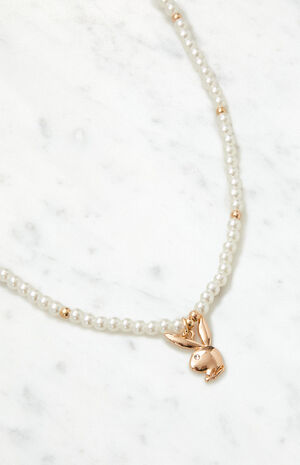 By PacSun Bunny Pearl Beaded Necklace image number 2